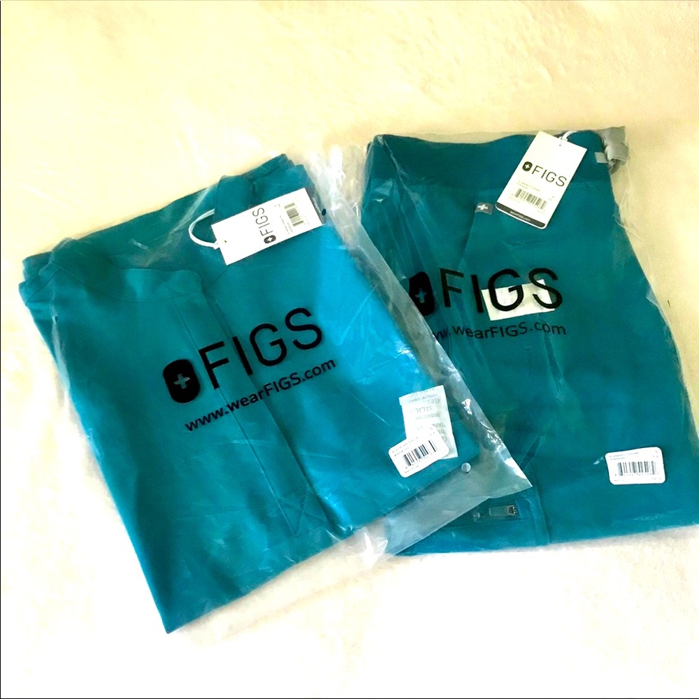 FIG Scrub set: Pacific Blue, size SMALL